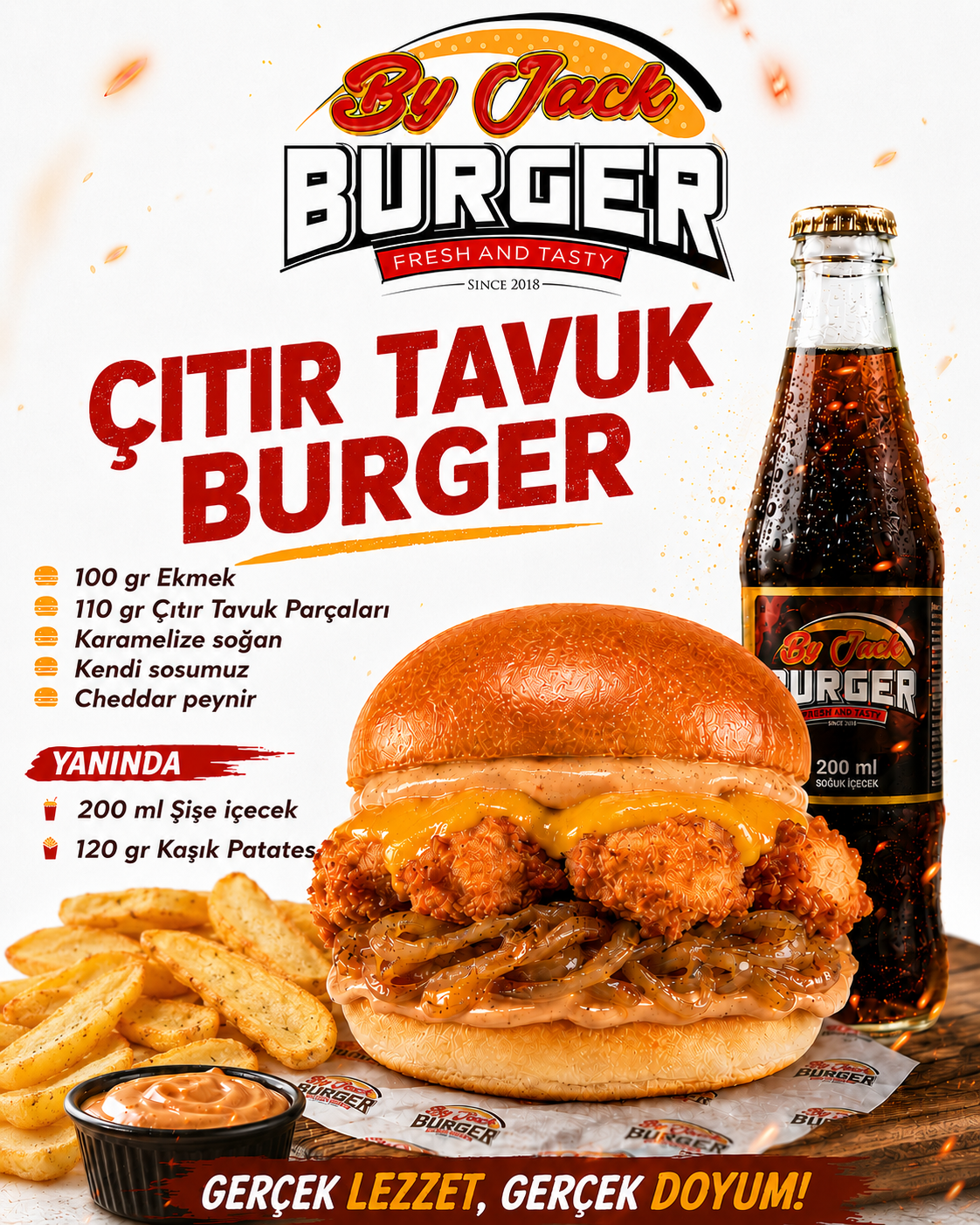 Çıtır Tavuk Burger Menü